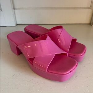 Jeffrey Campbell Bubblegum platform sandals in pink size 10